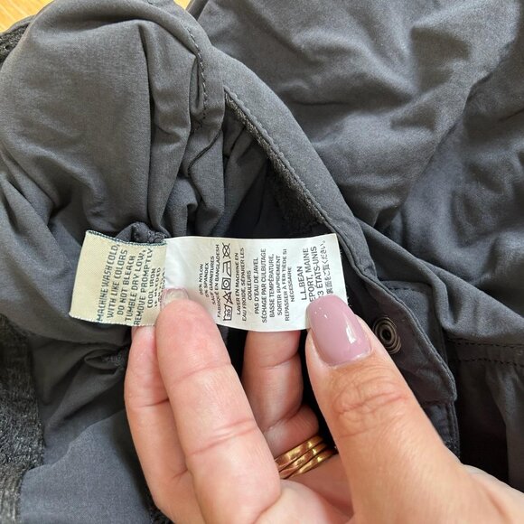 LL Bean Pants Womens 18 Black Nylon Spandex Stretch Outdoor Hiking Zip Pockets - Picture 9 of 12